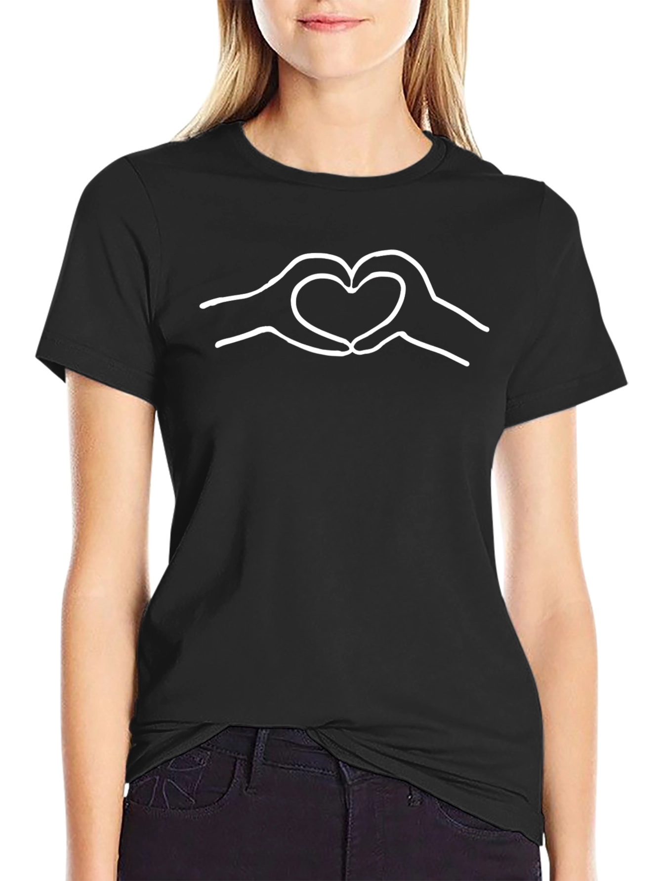 Heart Hands Graphic Tee - Soft Cotton