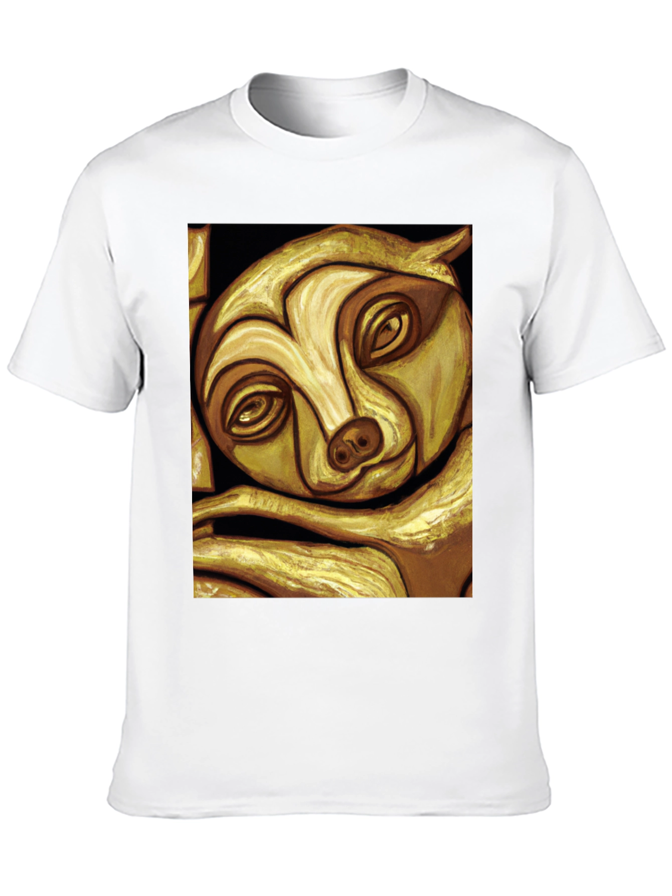 Golden Sloth Graphic Tee - Unique Animal Art