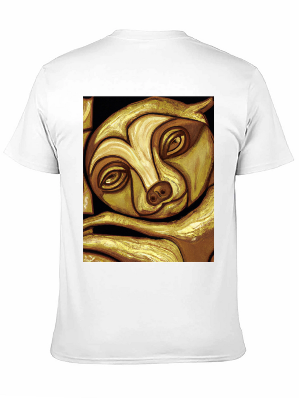 Golden Sloth Graphic Tee - Unique Animal Art