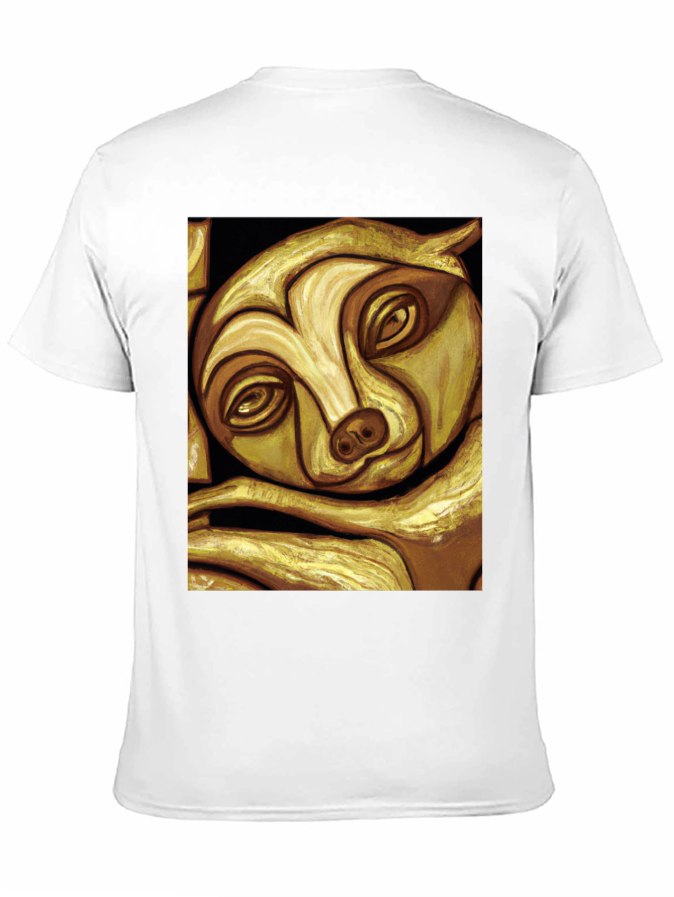 Golden Sloth Graphic Tee - Unique Animal Art