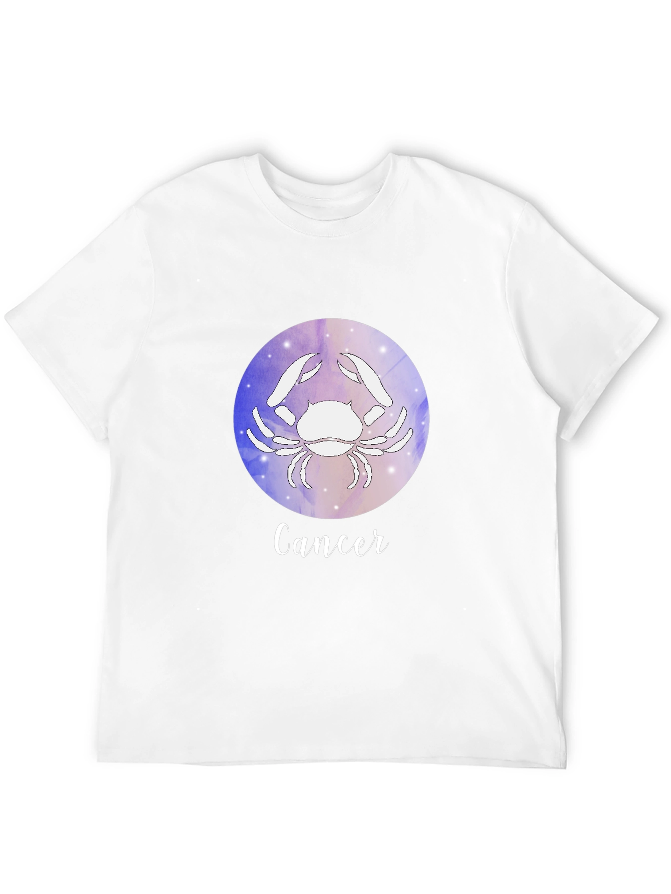 Cancer Zodiac Graphic Tee - Black