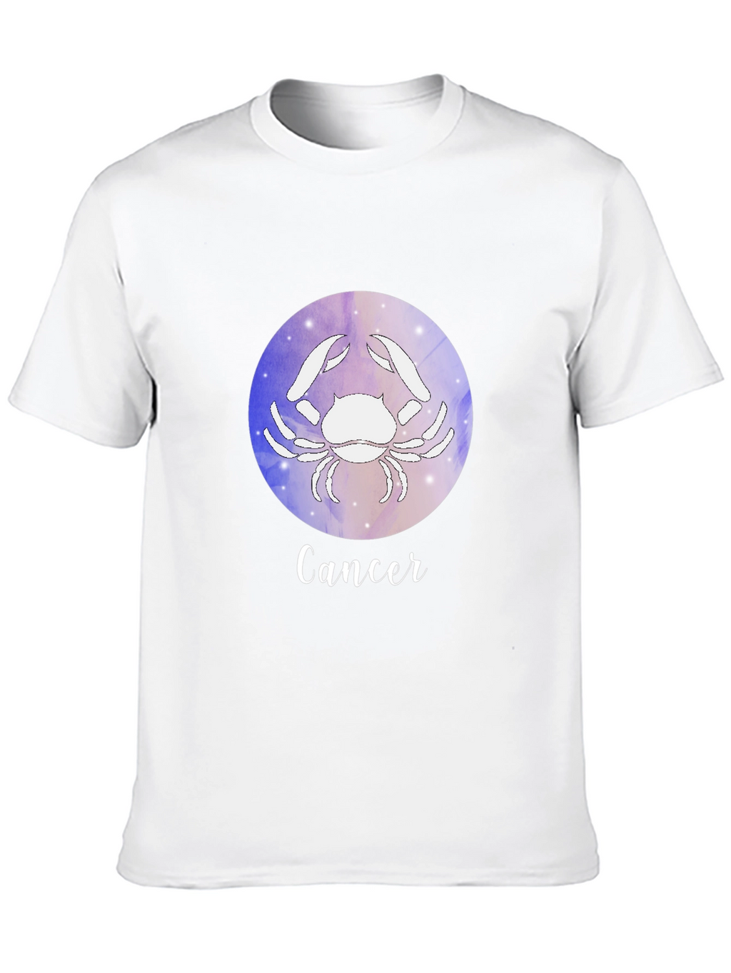 Cancer Zodiac Graphic Tee - Black