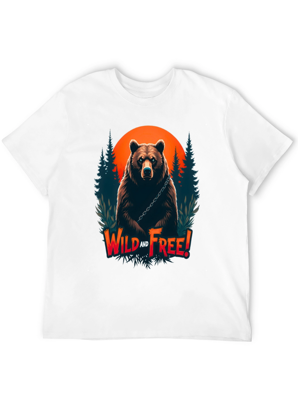 Wild & Free Bear Graphic Tee - Black
