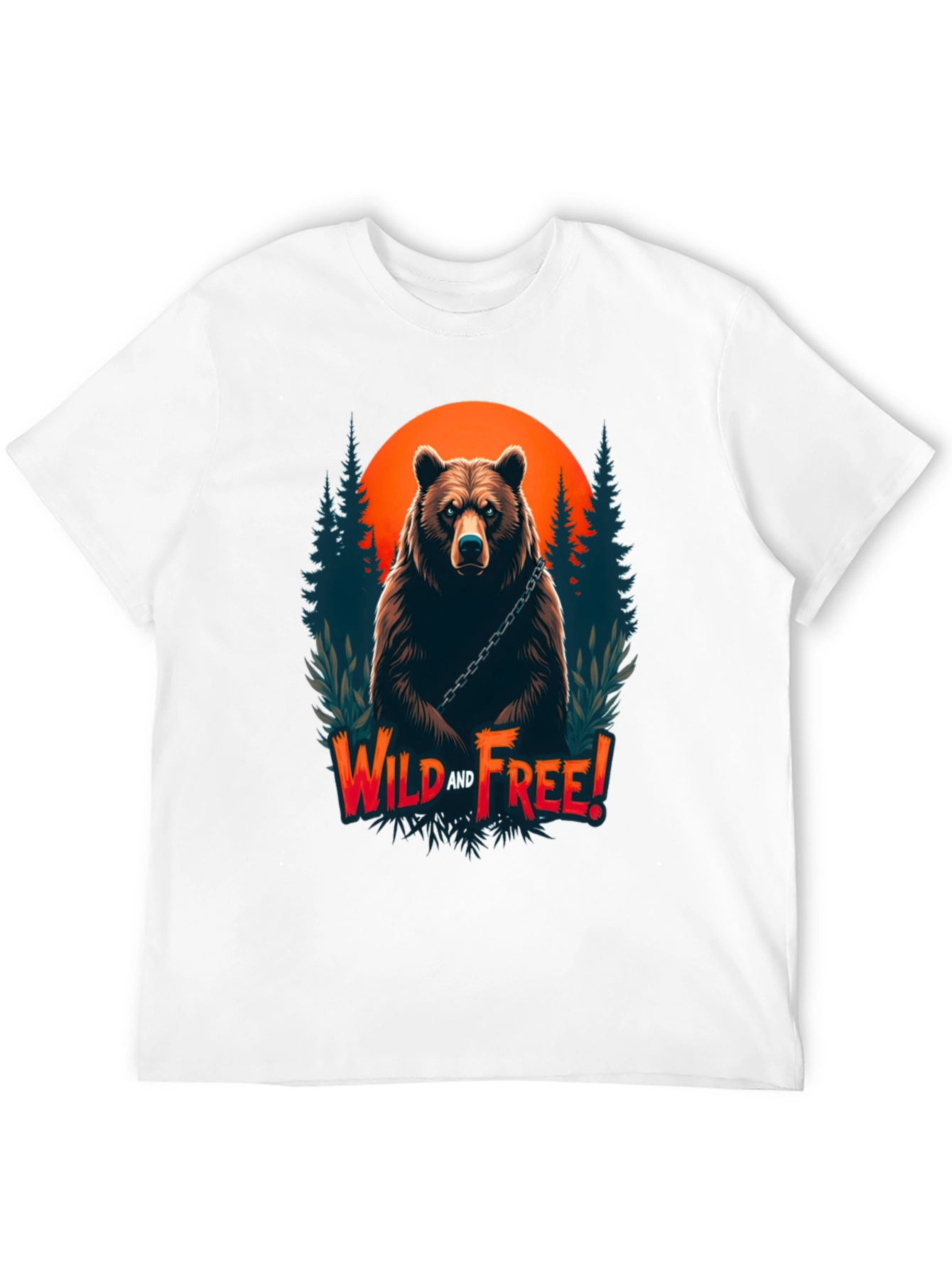 Wild & Free Bear Graphic Tee - Black