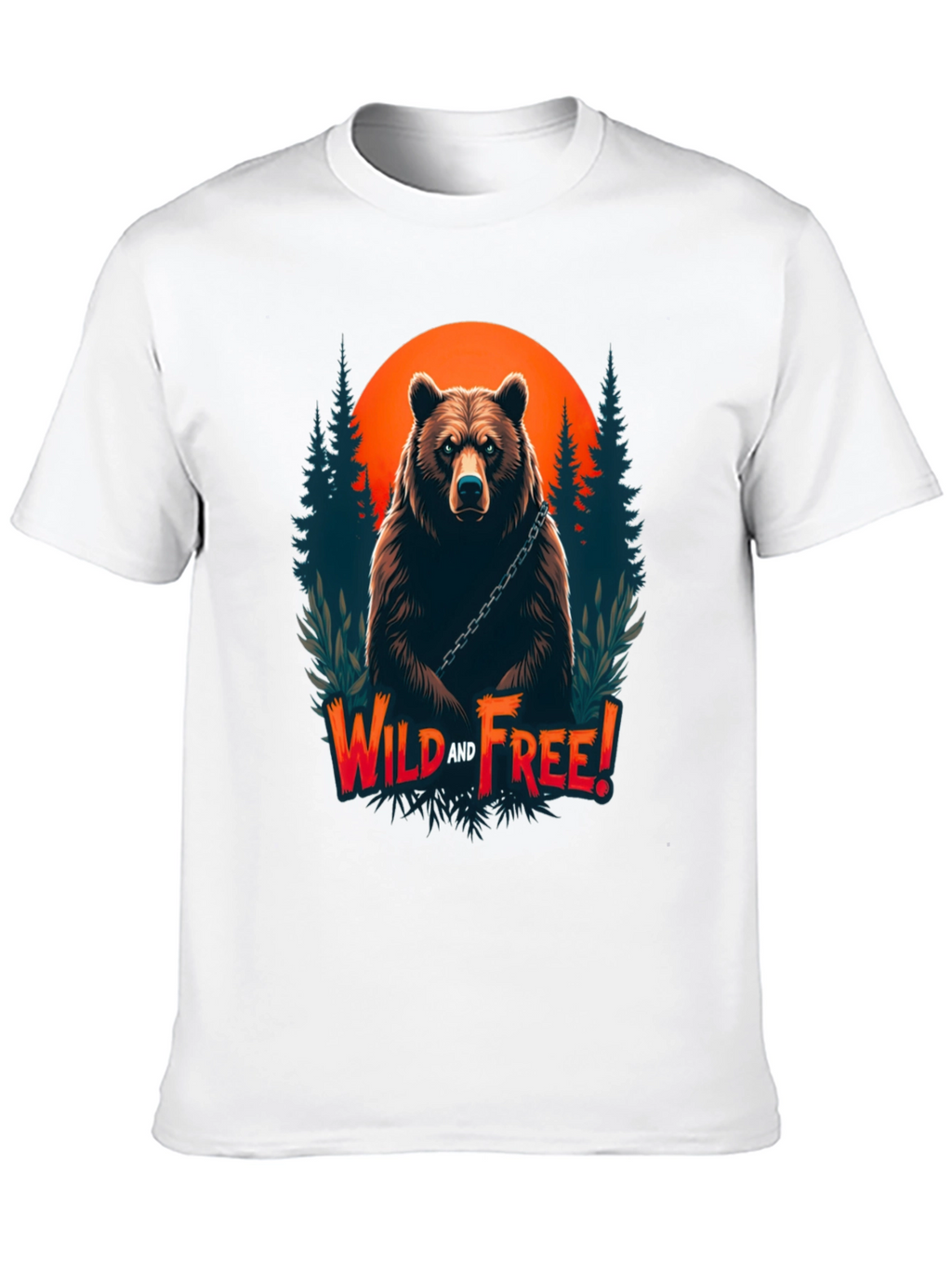 Wild & Free Bear Graphic Tee - Black
