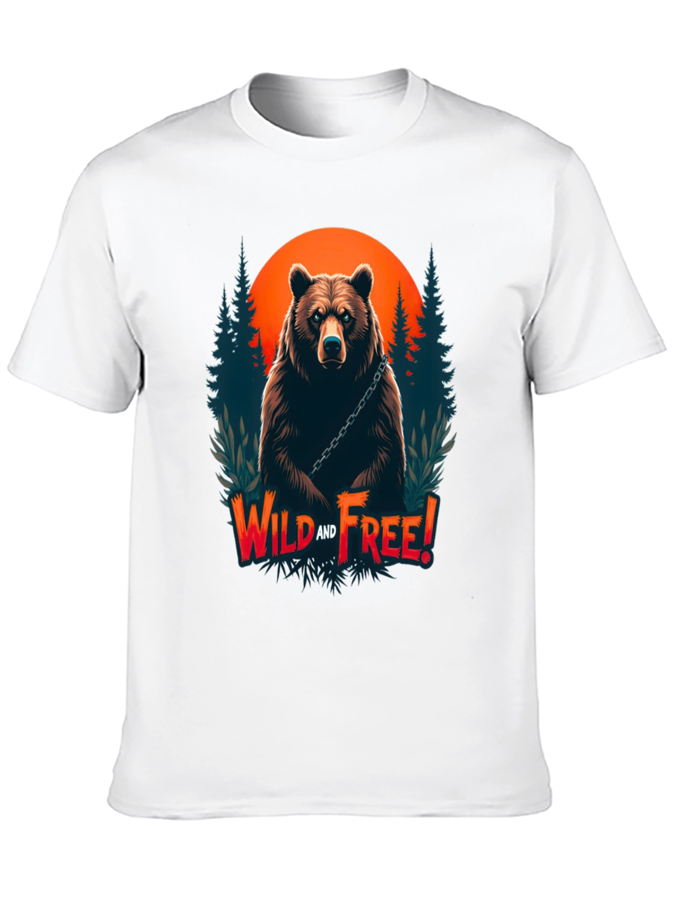 Wild & Free Bear Graphic Tee - Black