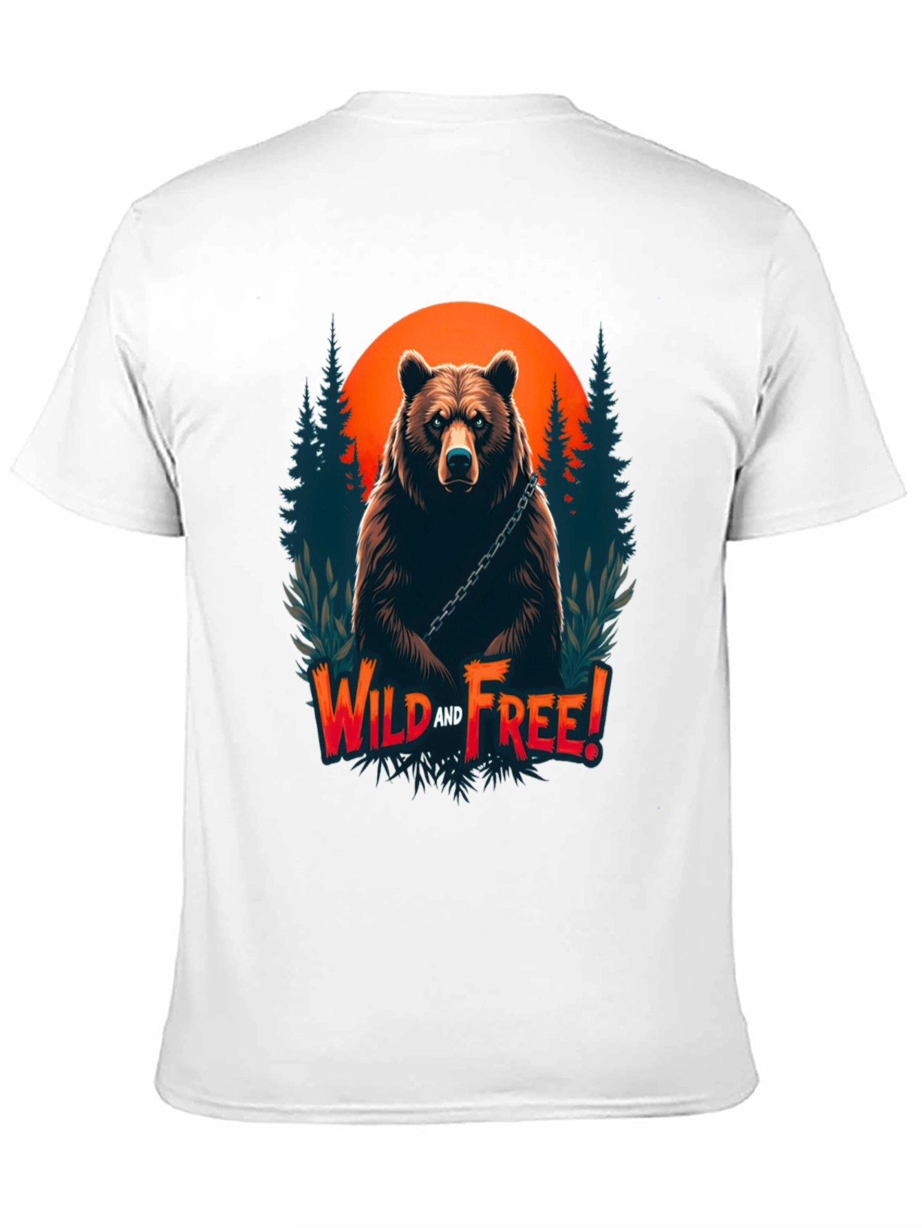 Wild & Free Bear Graphic Tee - Black