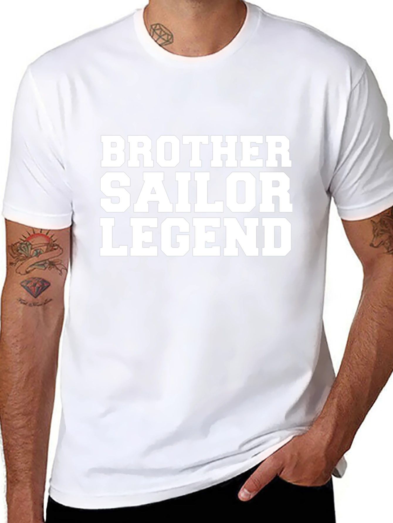 Brother Sailor Legend Black Graphic T-Shirt