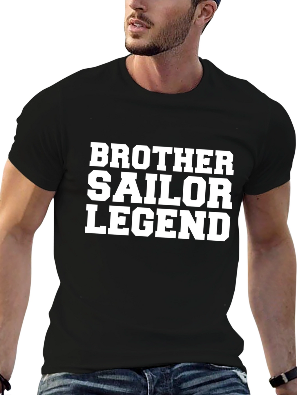 Brother Sailor Legend Black Graphic T-Shirt