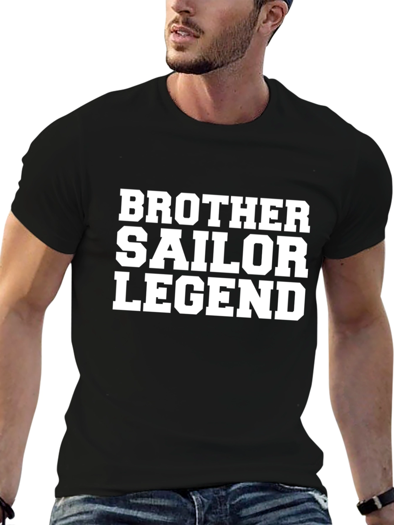 Brother Sailor Legend Black Graphic T-Shirt