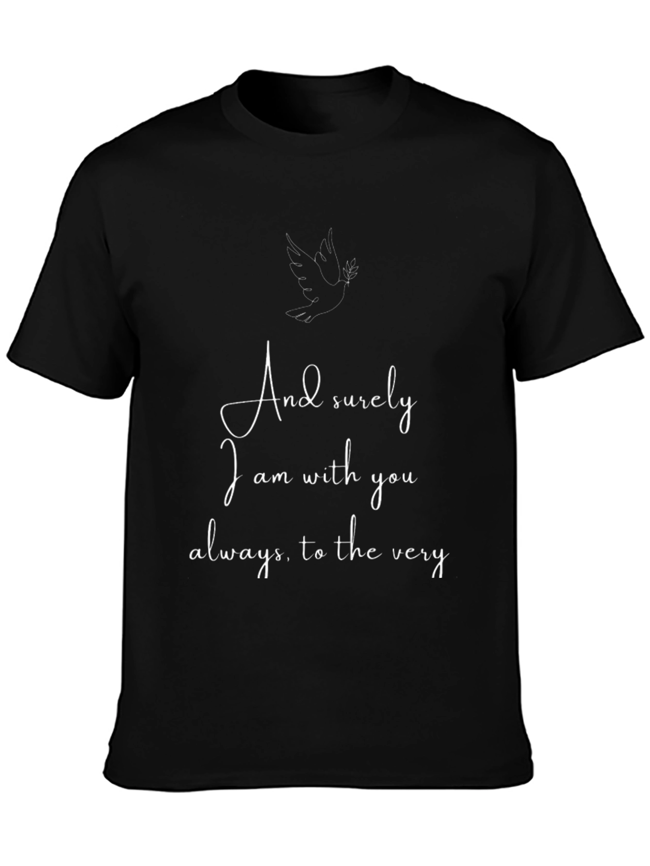 Faith-Inspired Dove Graphic Tee - And Surely I am With You