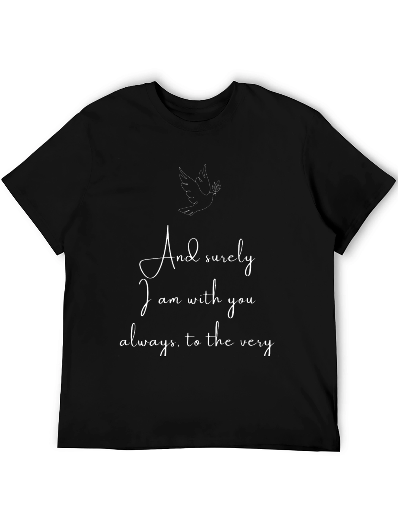 Faith-Inspired Dove Graphic Tee - And Surely I am With You