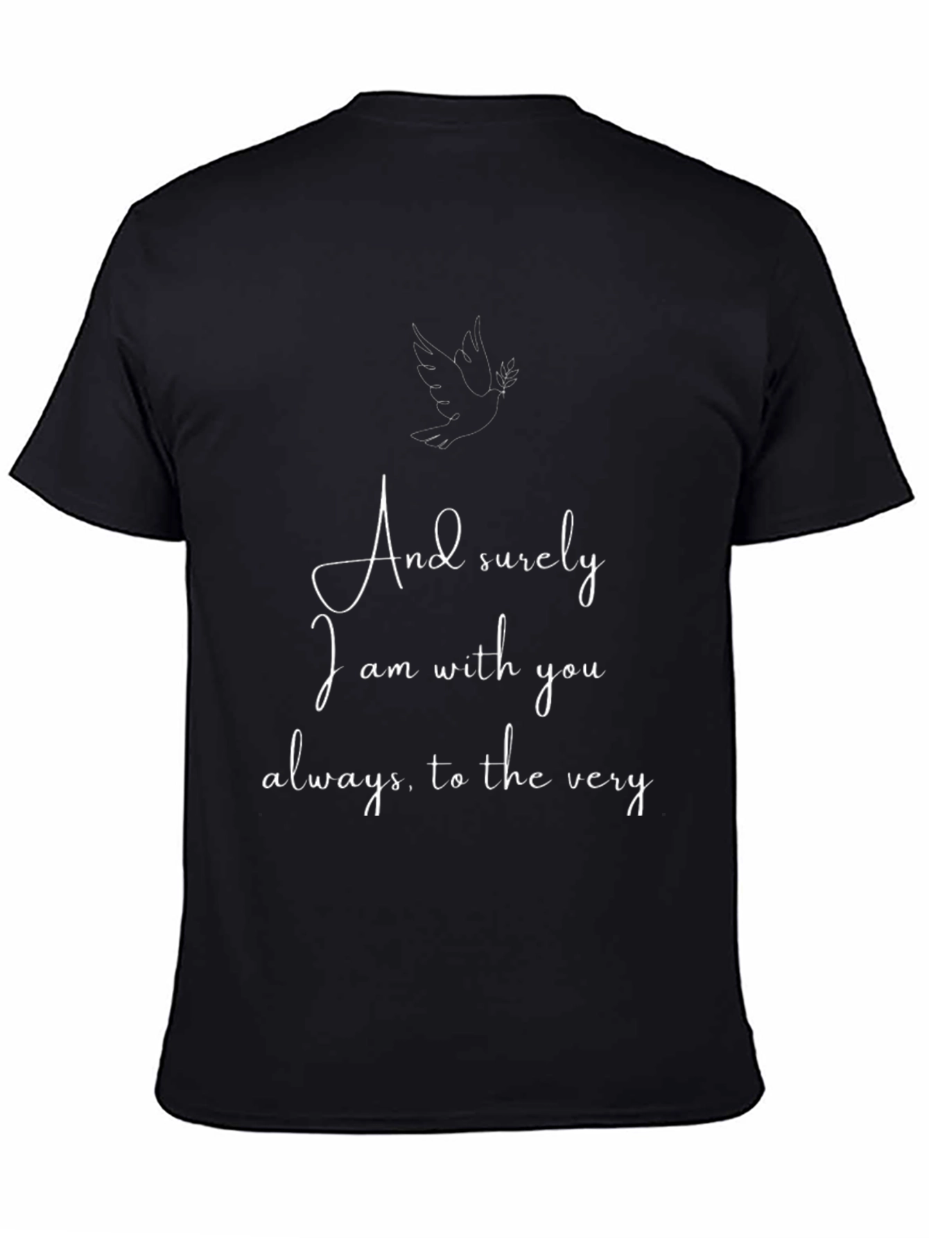 Faith-Inspired Dove Graphic Tee - And Surely I am With You