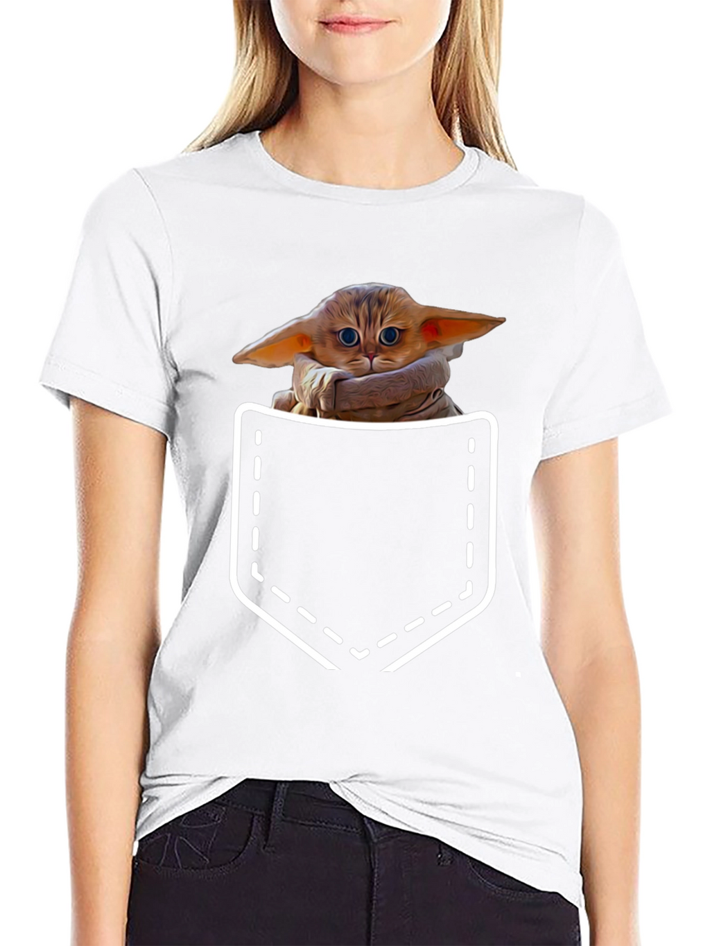 Grogu Pocket T-Shirt - The Child Cute Design
