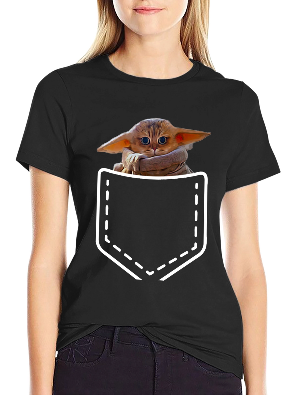 Grogu Pocket T-Shirt - The Child Cute Design