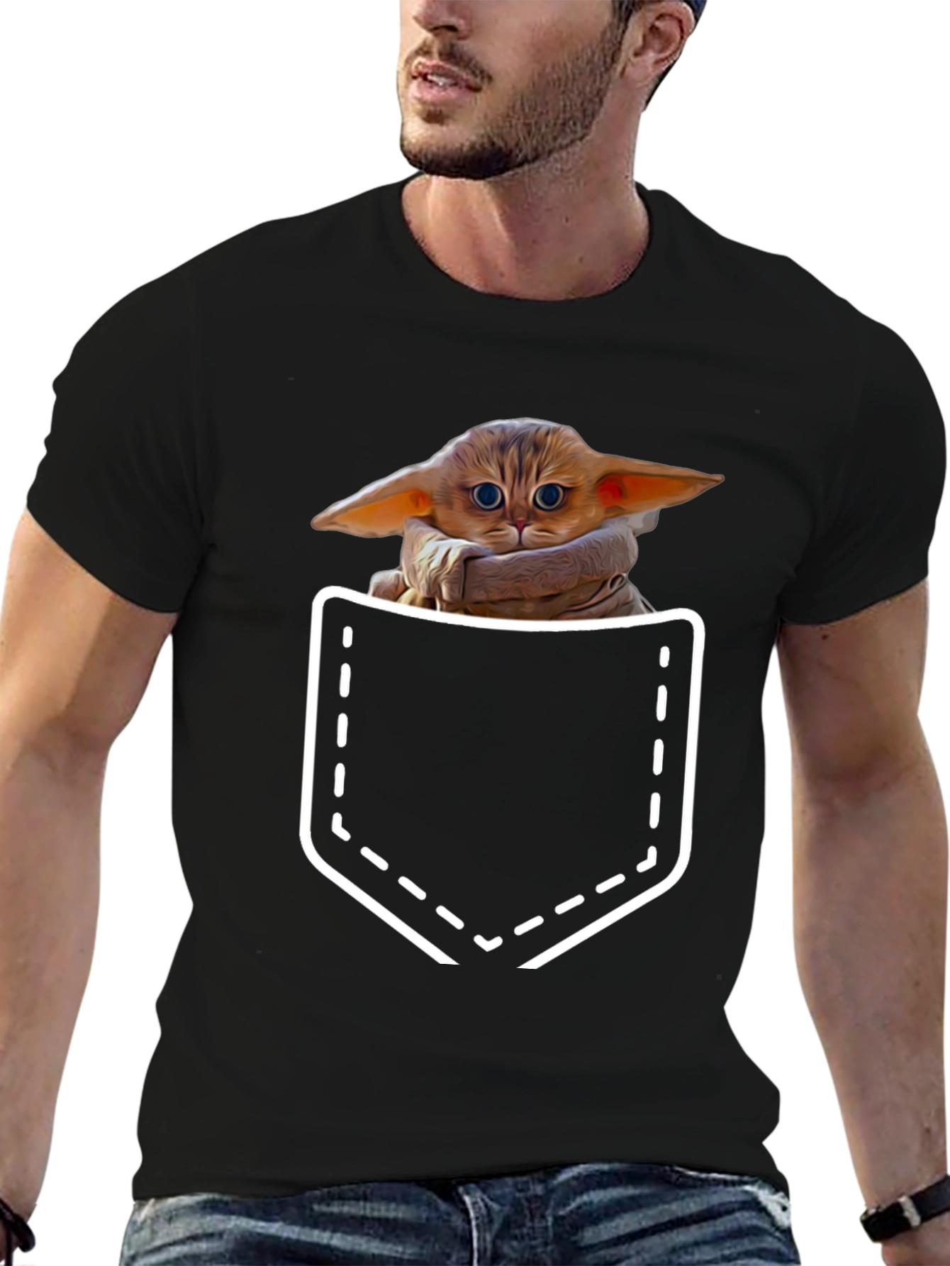 Grogu Pocket T-Shirt - The Child Cute Design