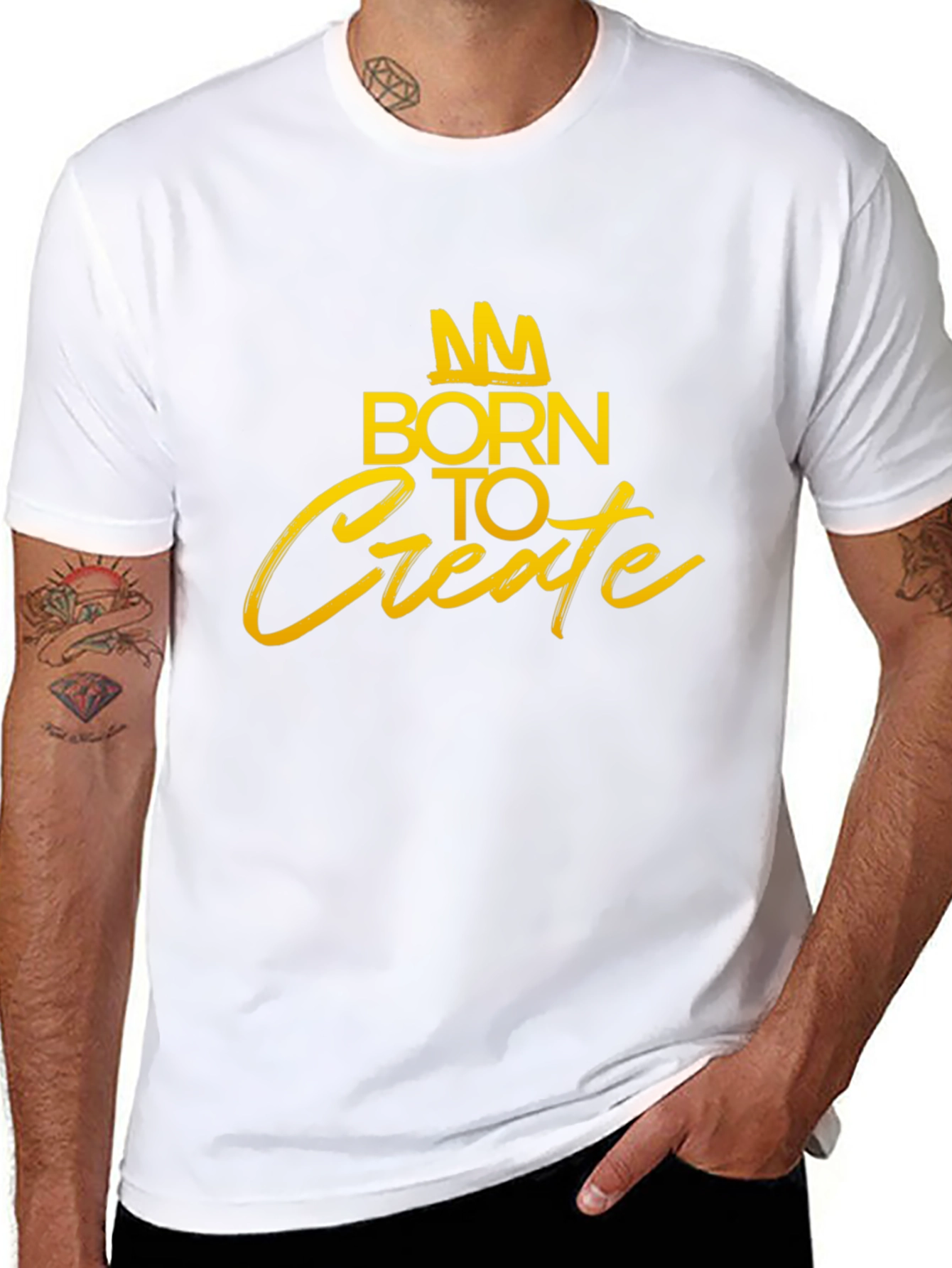 Born to Create - Graphic T-Shirt - Black