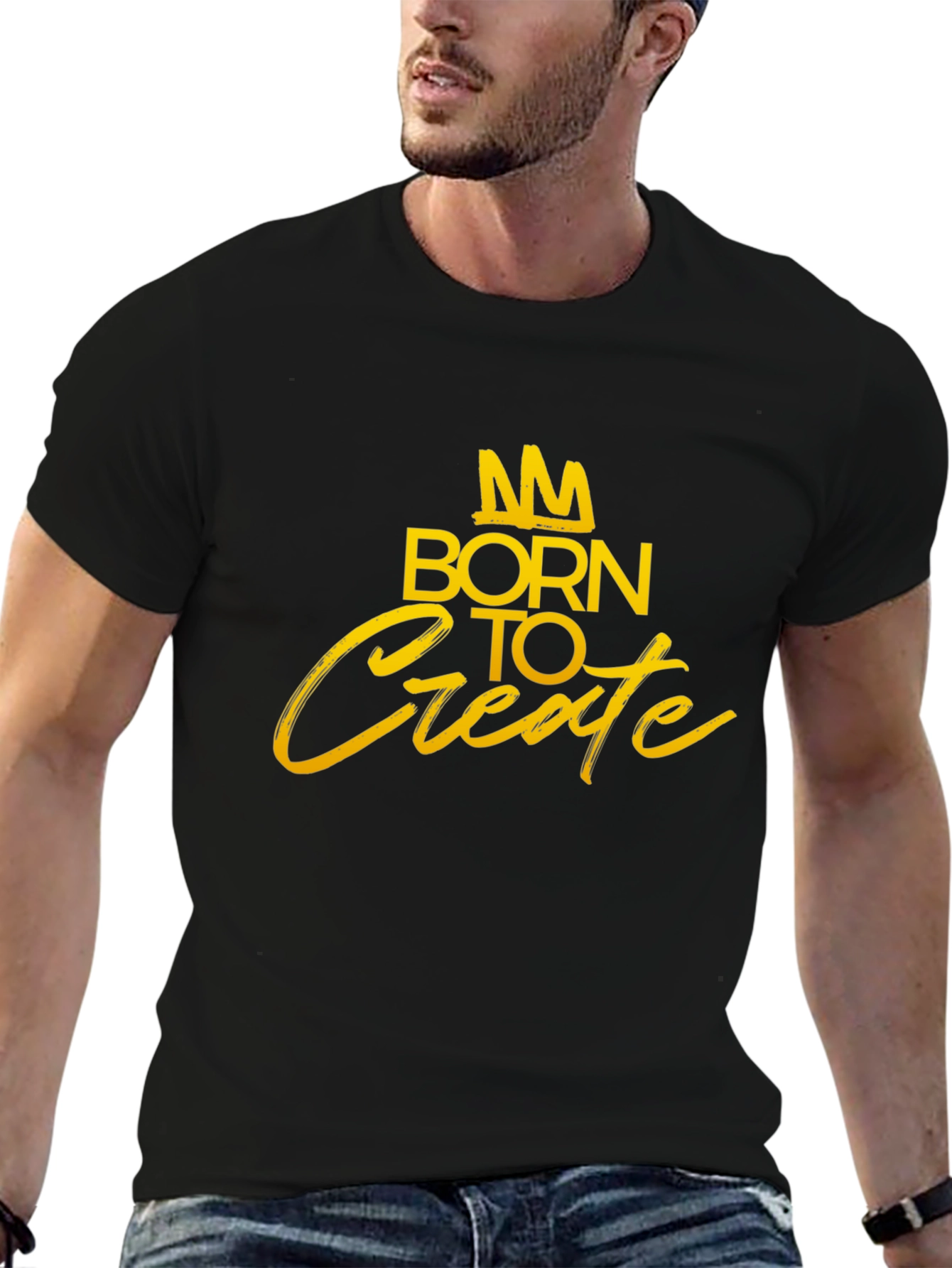 Born to Create - Graphic T-Shirt - Black