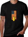 American Flag Candle T-Shirt