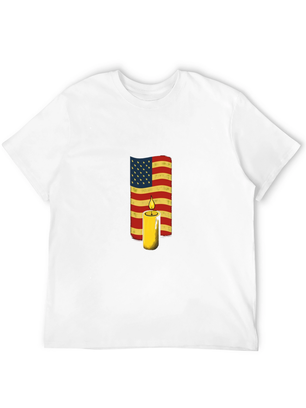 American Flag Candle T-Shirt