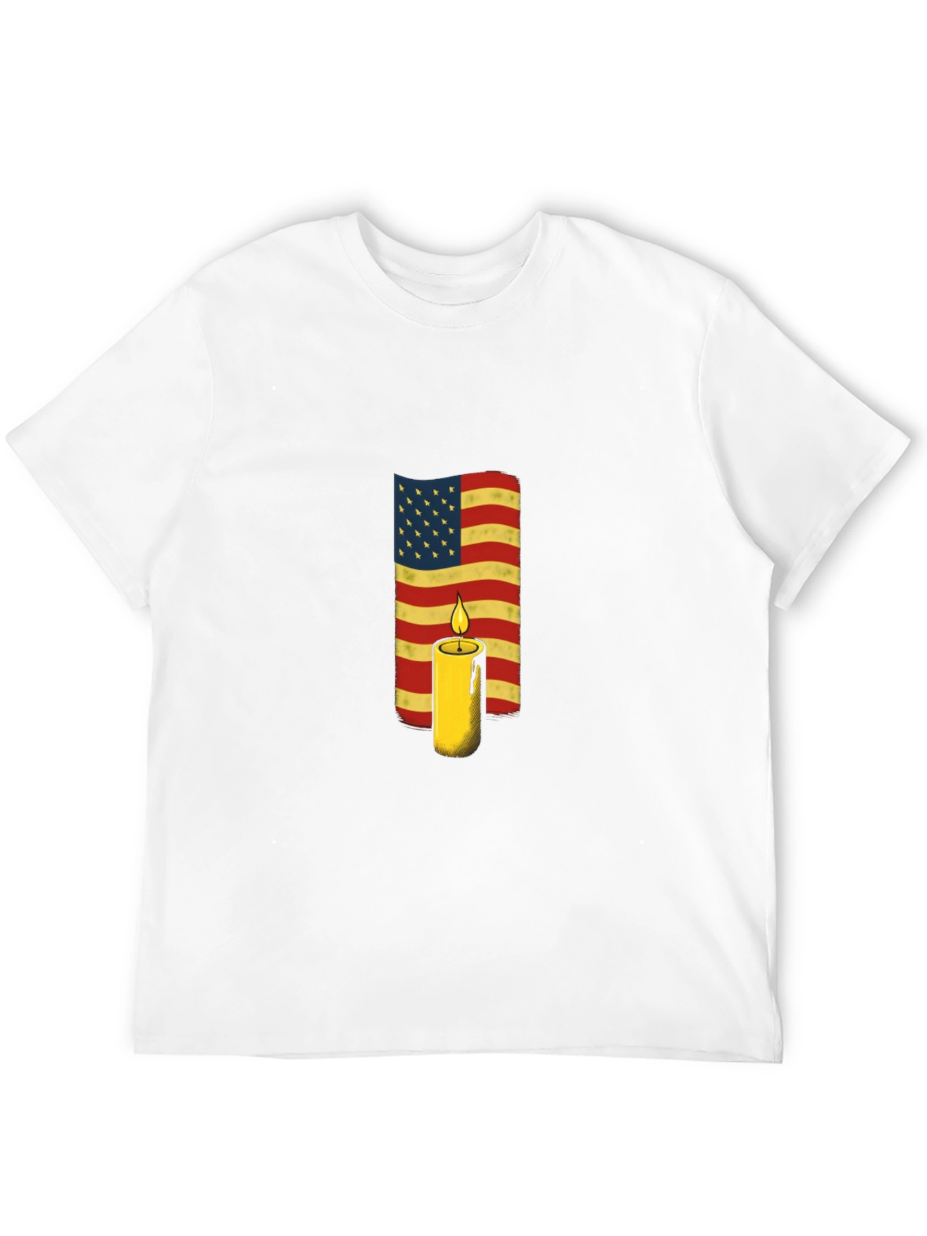 American Flag Candle T-Shirt