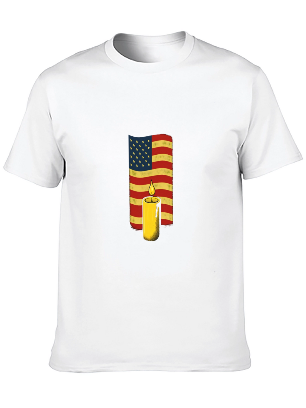 American Flag Candle T-Shirt