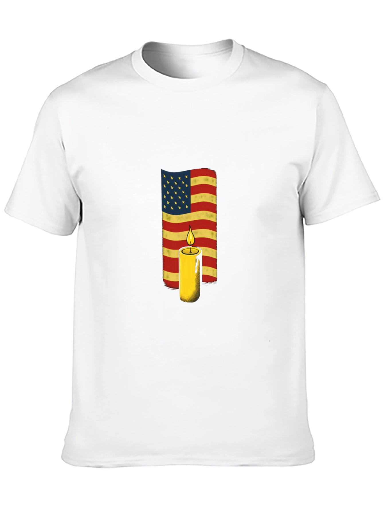 American Flag Candle T-Shirt