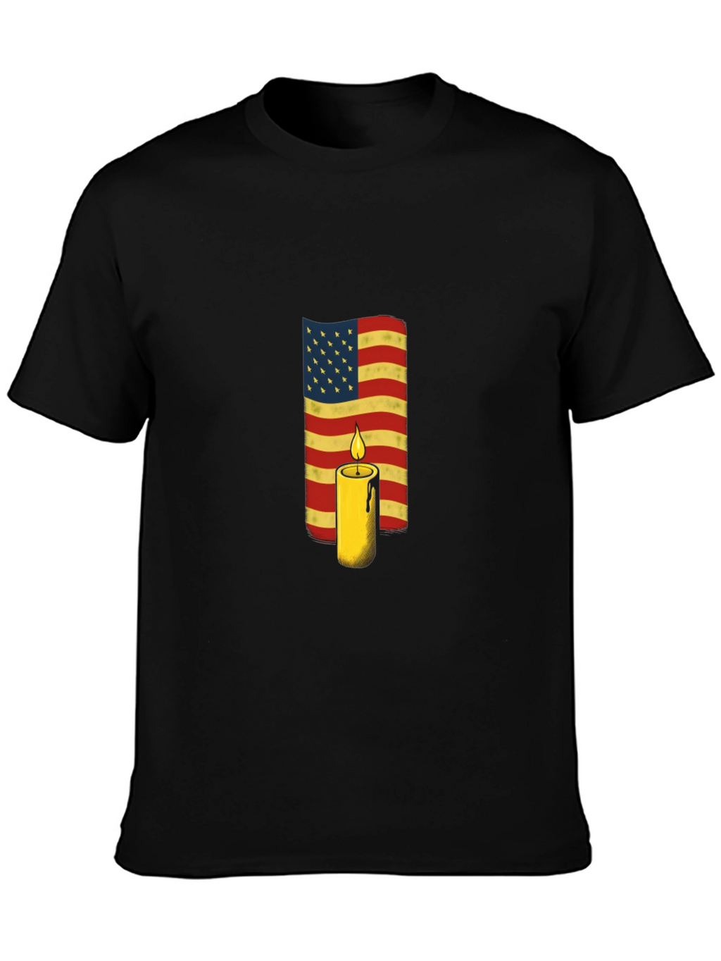 American Flag Candle T-Shirt