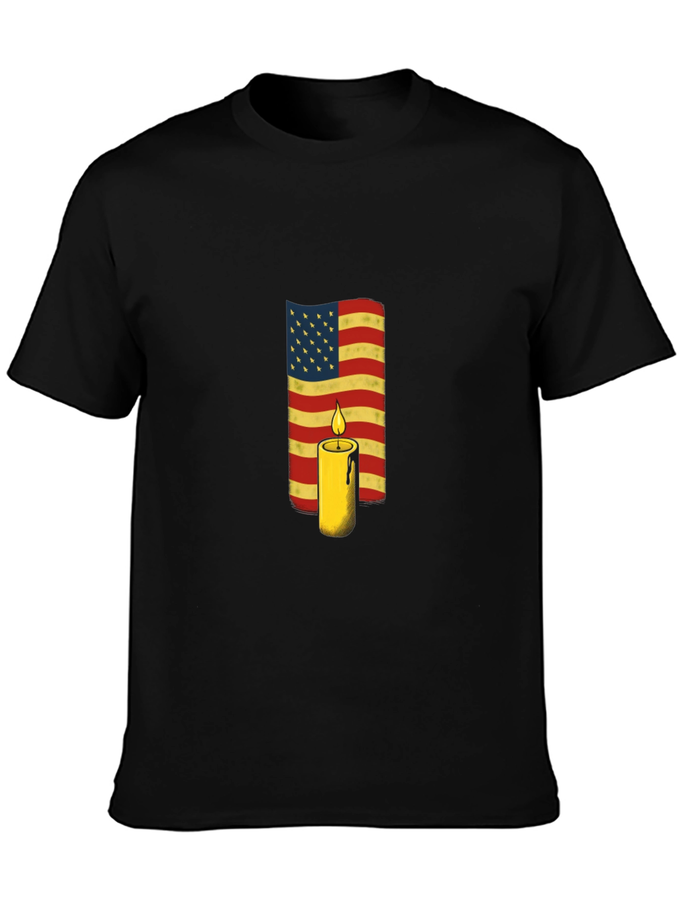 American Flag Candle T-Shirt