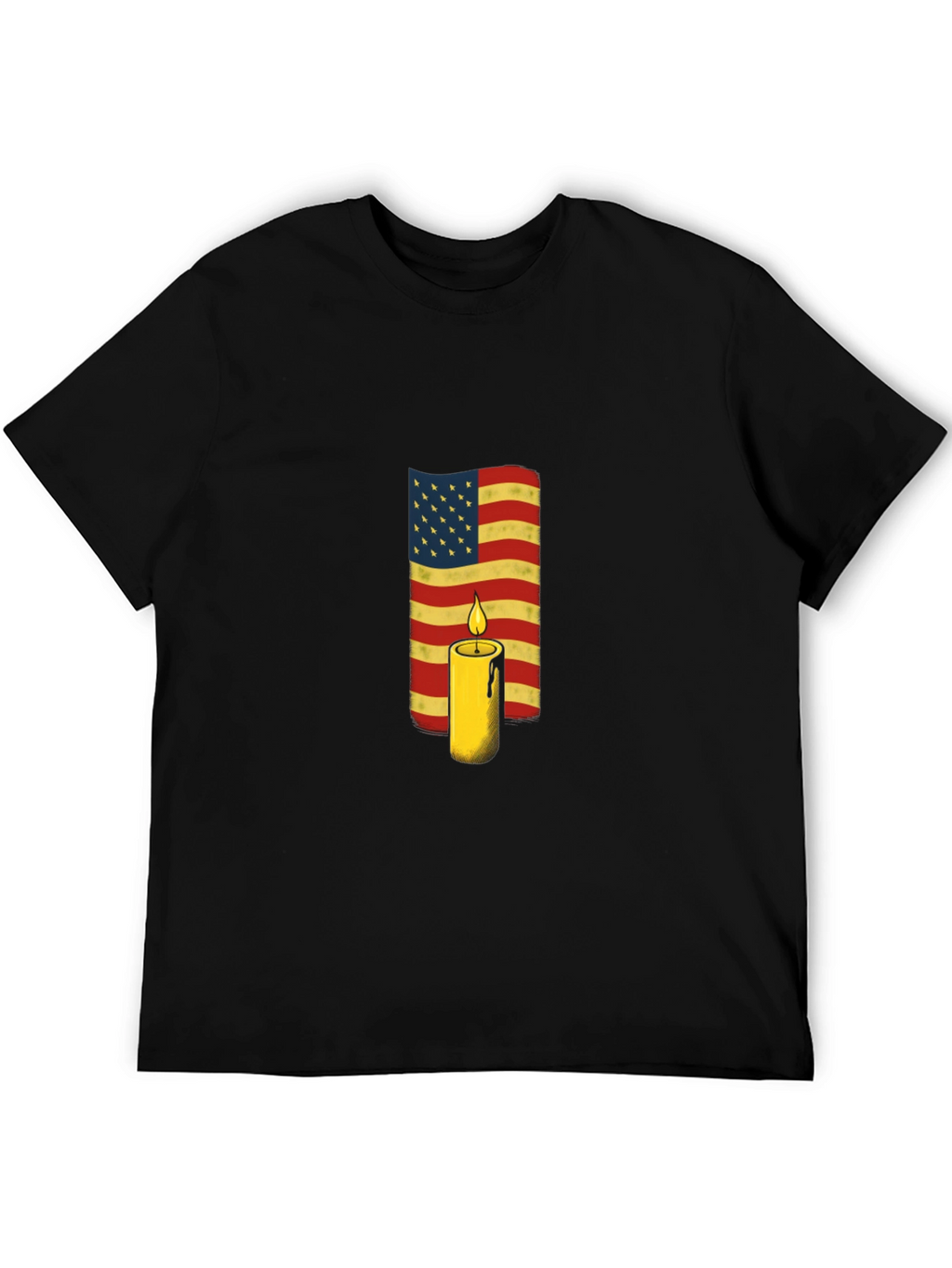 American Flag Candle T-Shirt