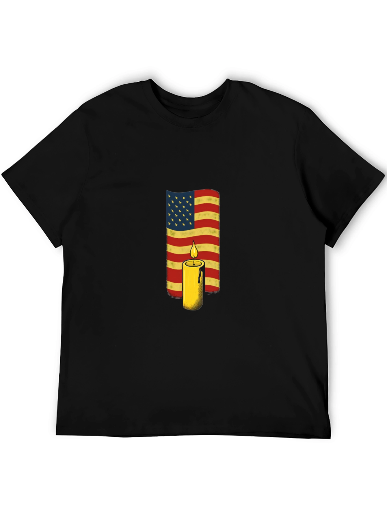 American Flag Candle T-Shirt