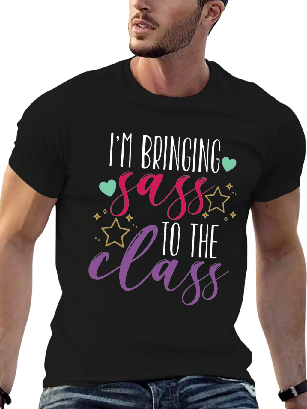 Im Bringing Sass To The Class Black T-Shirt