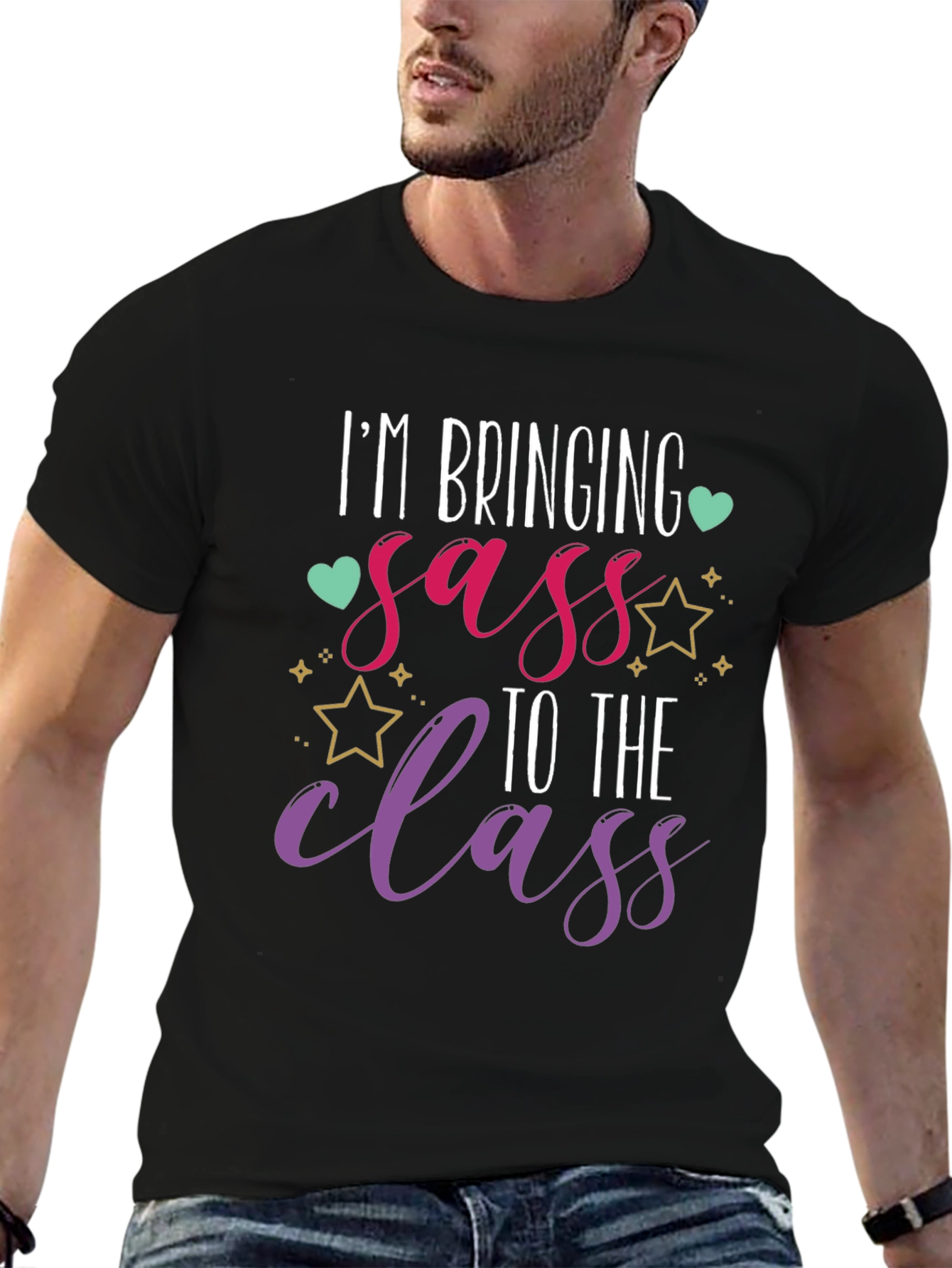 Im Bringing Sass To The Class Black T-Shirt