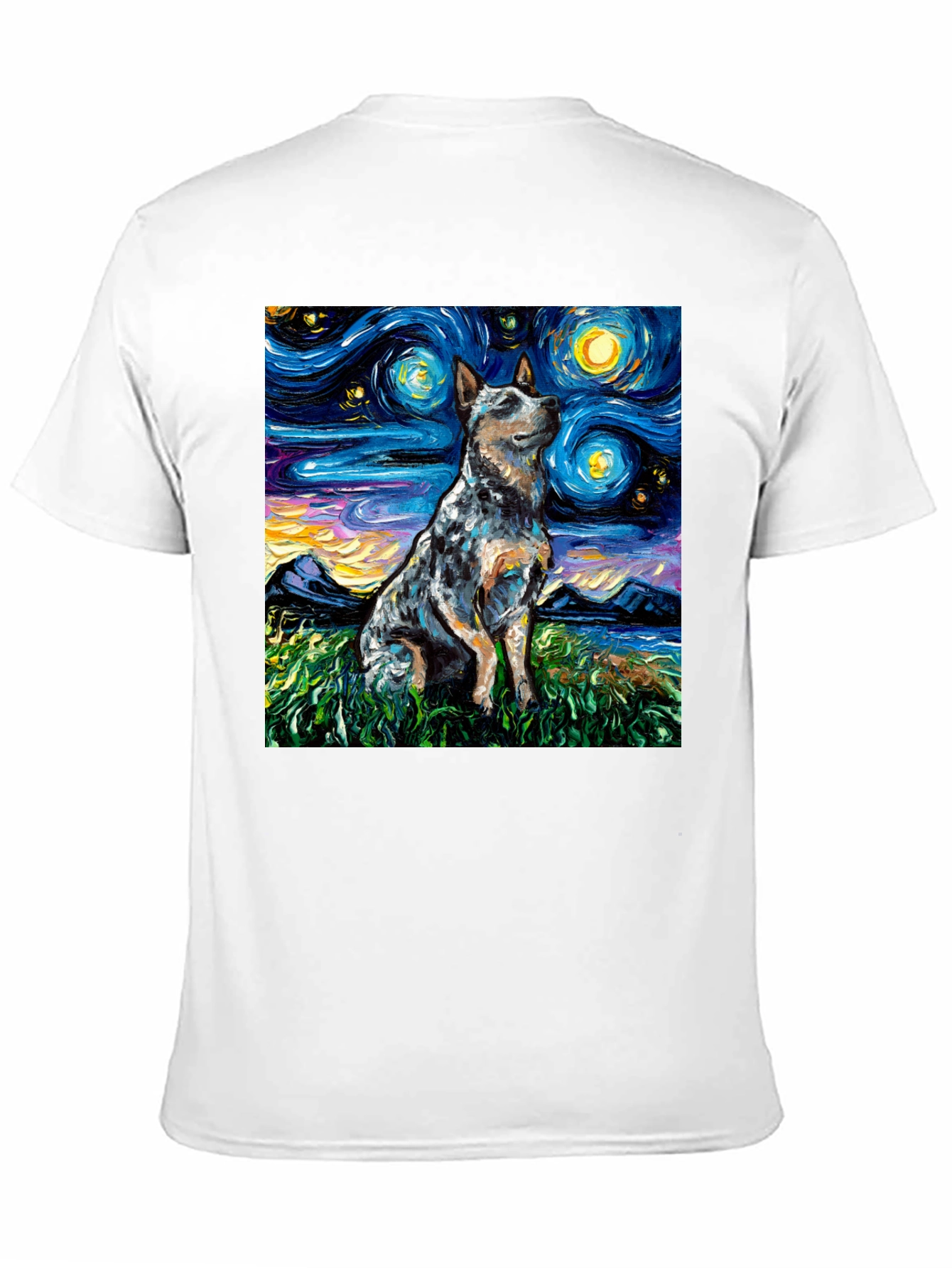 Starry Night Dog Art T-Shirt