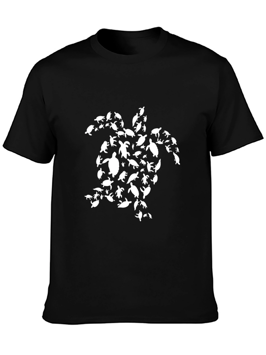 Turtle Silhouette Graphic Tee - Black