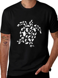 Turtle Silhouette Graphic Tee - Black