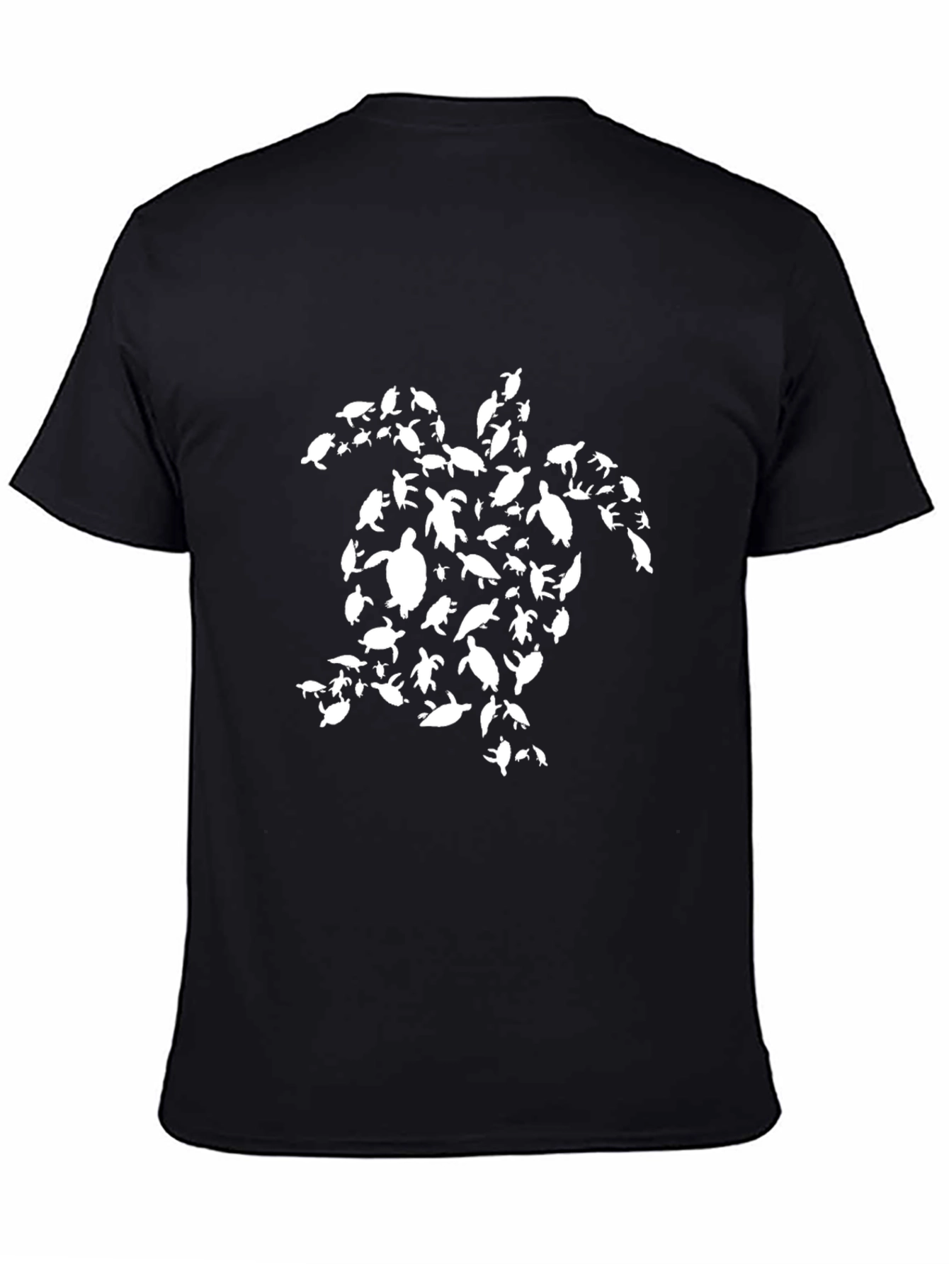 Turtle Silhouette Graphic Tee - Black