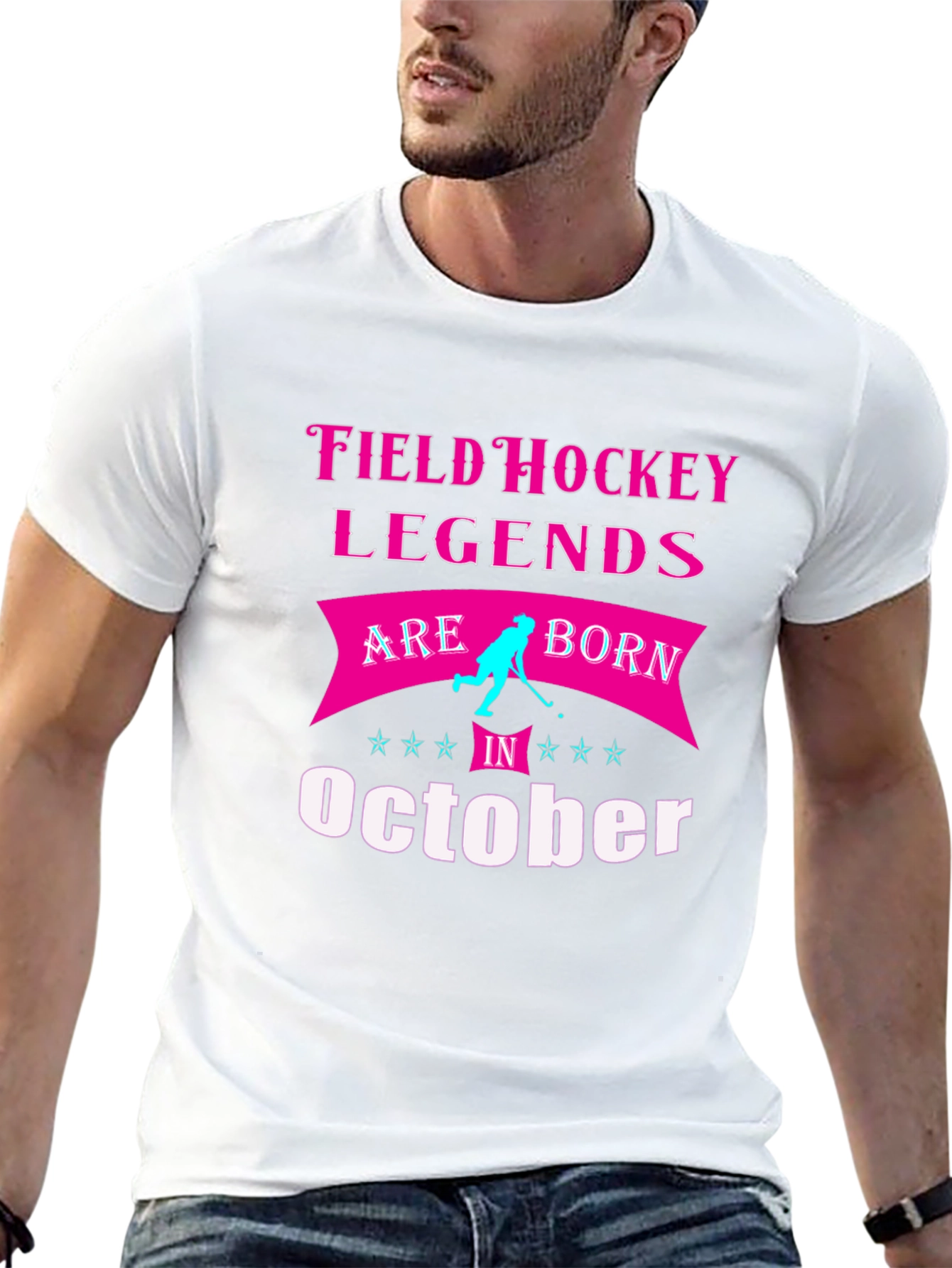 Field Hockey Legends October Birthday T-Shirt