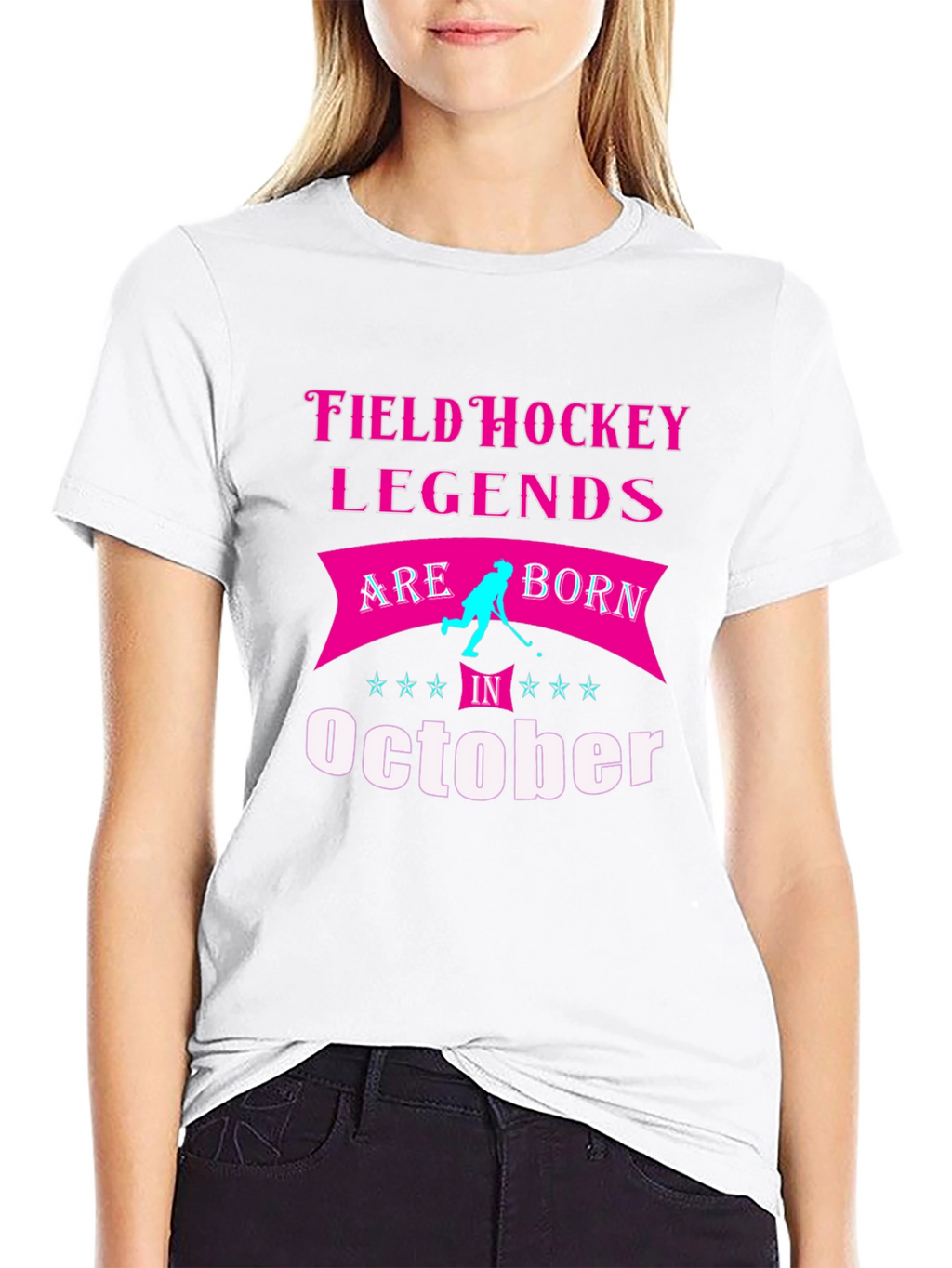 Field Hockey Legends October Birthday T-Shirt
