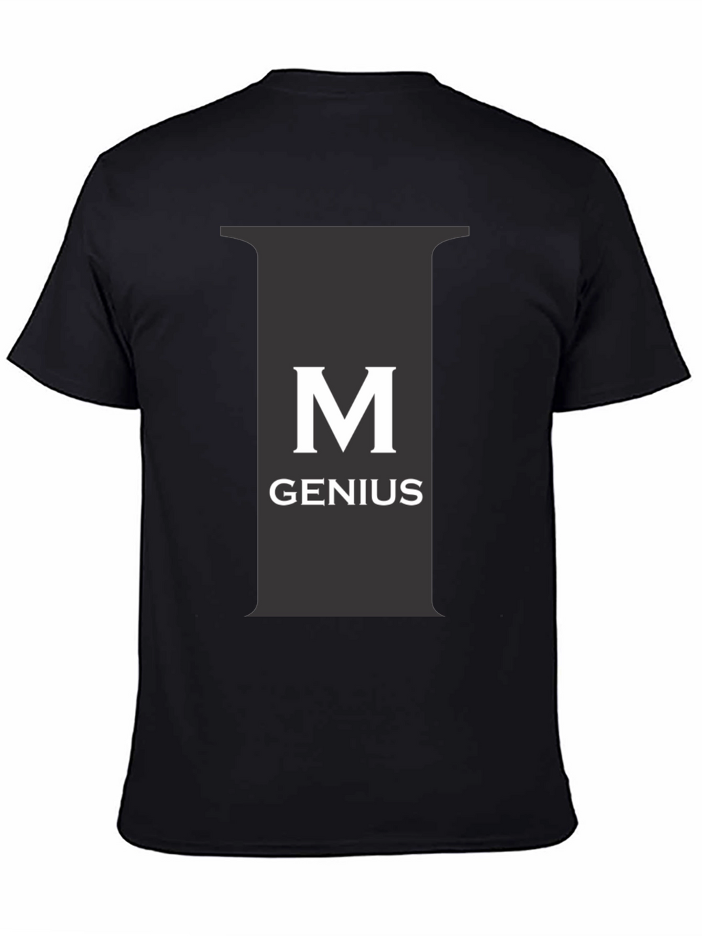 Genius Black Tee - M Letter Graphic