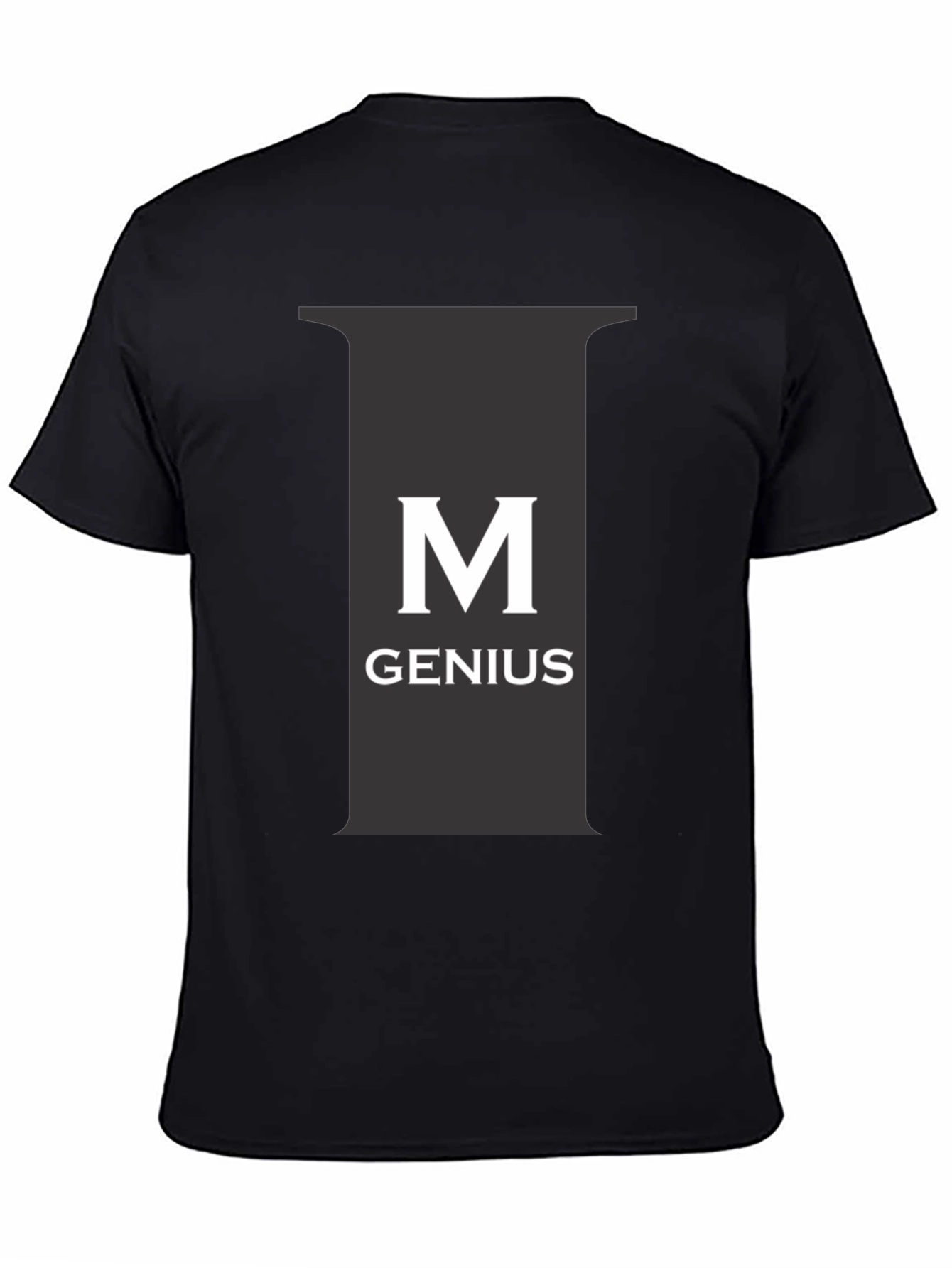 Genius Black Tee - M Letter Graphic