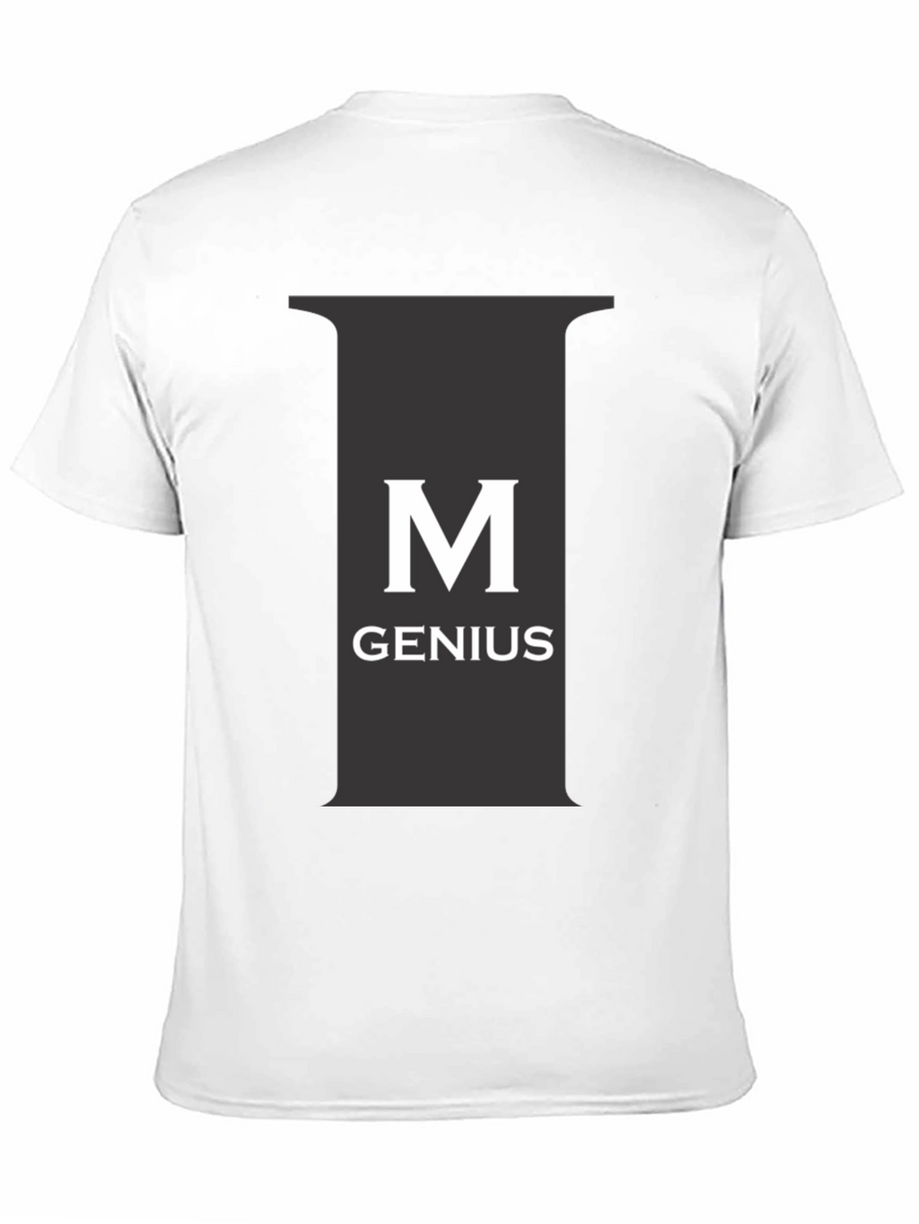 Genius Black Tee - M Letter Graphic