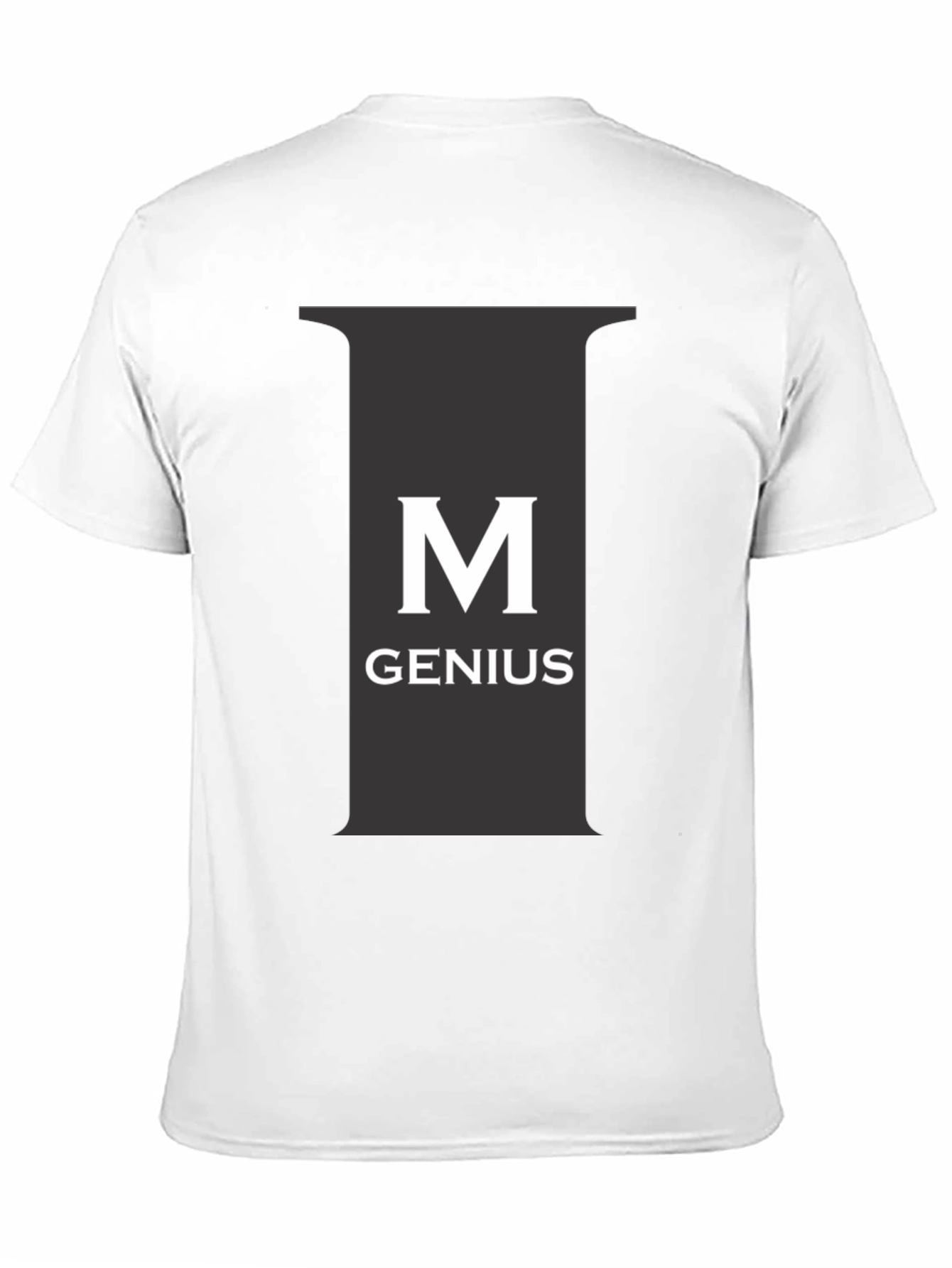 Genius Black Tee - M Letter Graphic