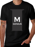 Genius Black Tee - M Letter Graphic