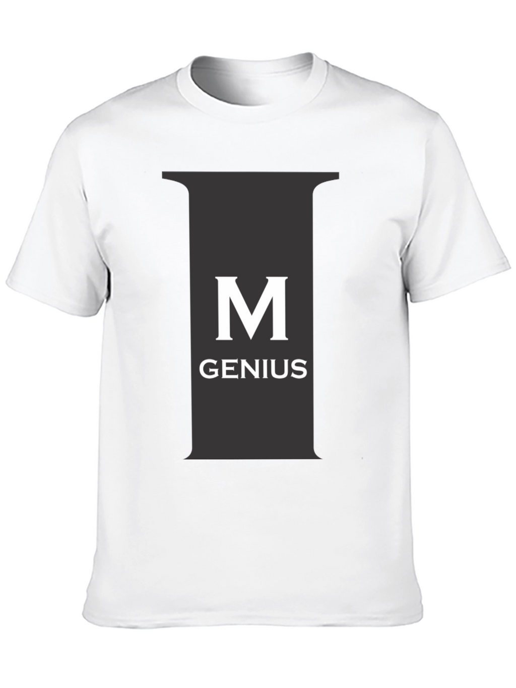 Genius Black Tee - M Letter Graphic
