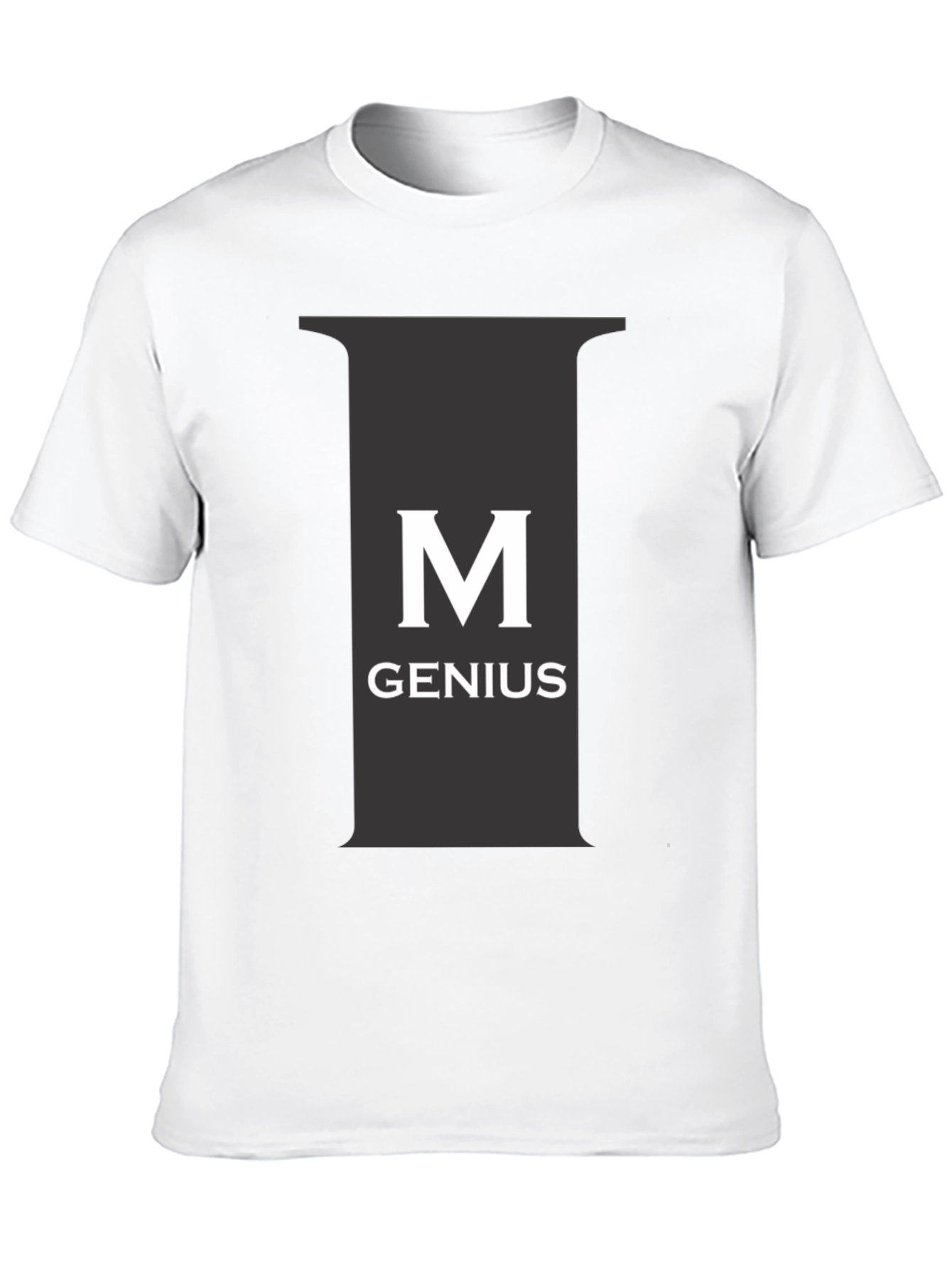 Genius Black Tee - M Letter Graphic