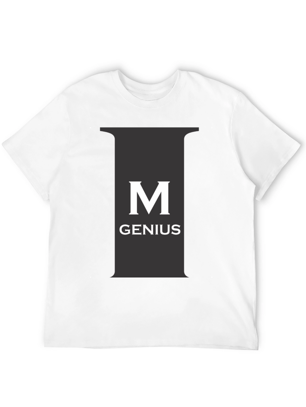 Genius Black Tee - M Letter Graphic