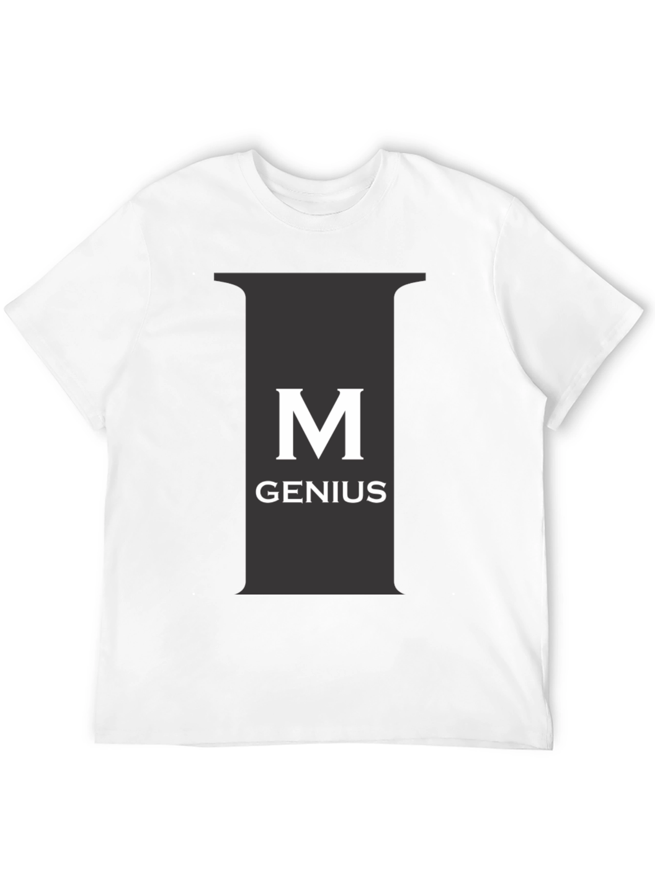 Genius Black Tee - M Letter Graphic