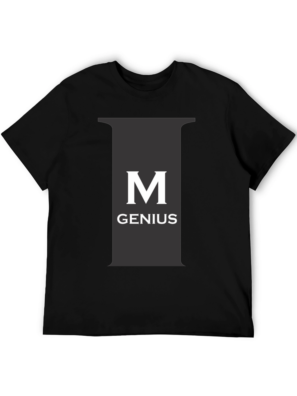 Genius Black Tee - M Letter Graphic