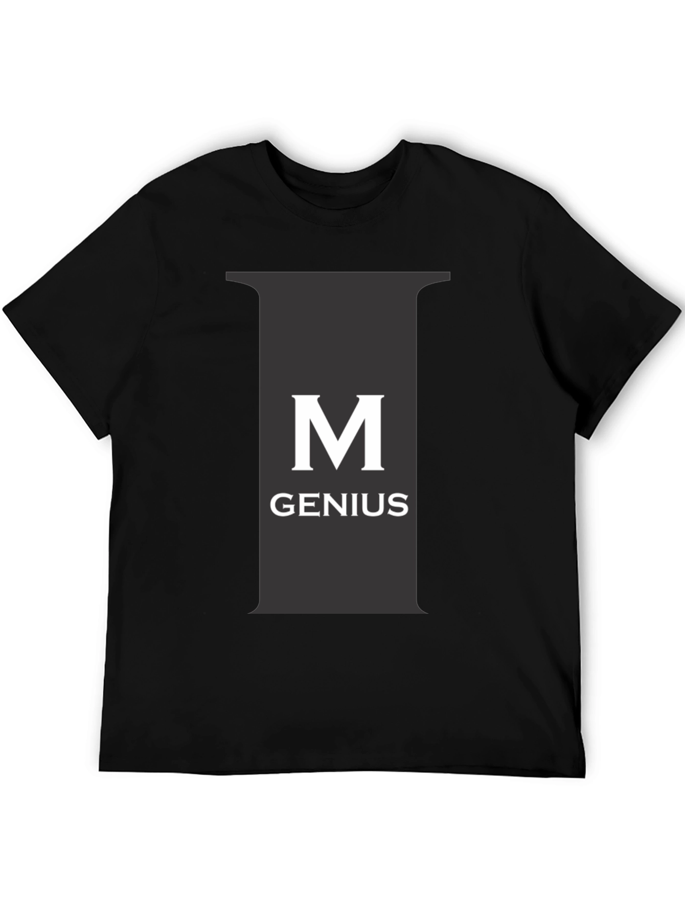 Genius Black Tee - M Letter Graphic